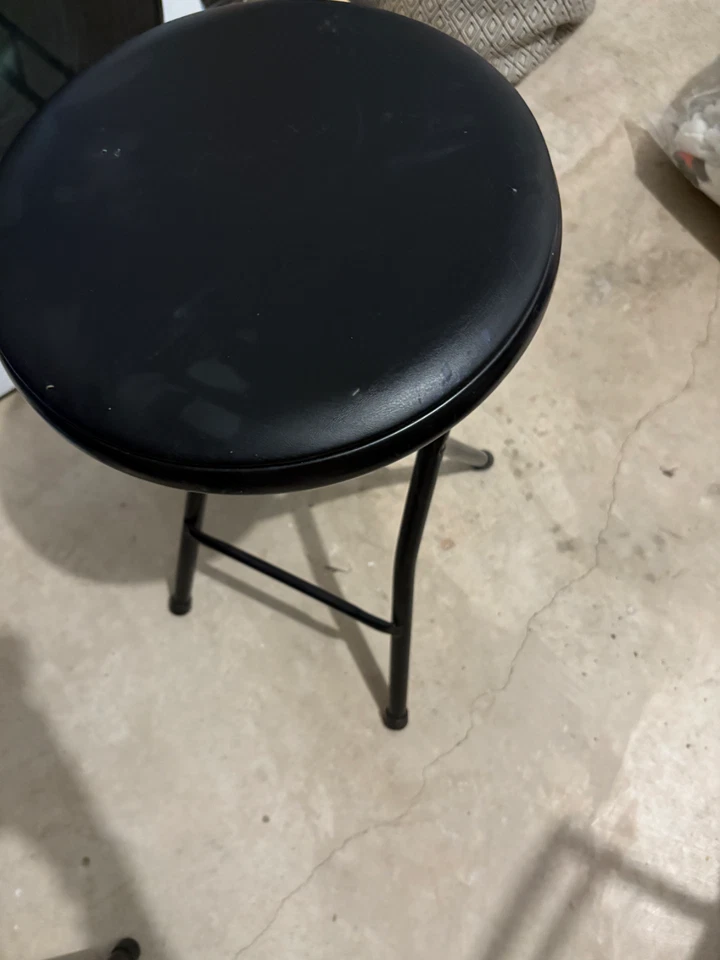 Mainstays 14705BLK8W Folding Stool - Black - Image 1 of 4