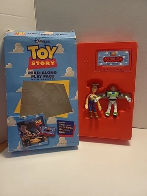 Disney Toy Story Buzz Lightyear Woody paquete de juego de lectura largo figuras de casete NUEVO Foto 1 de 4