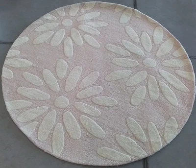 PINK / IVORY 5'-0" x 5'-0" Broken Thread Rug Reduced Price 1172777926 SFK914P-5R - Image 1 of 4