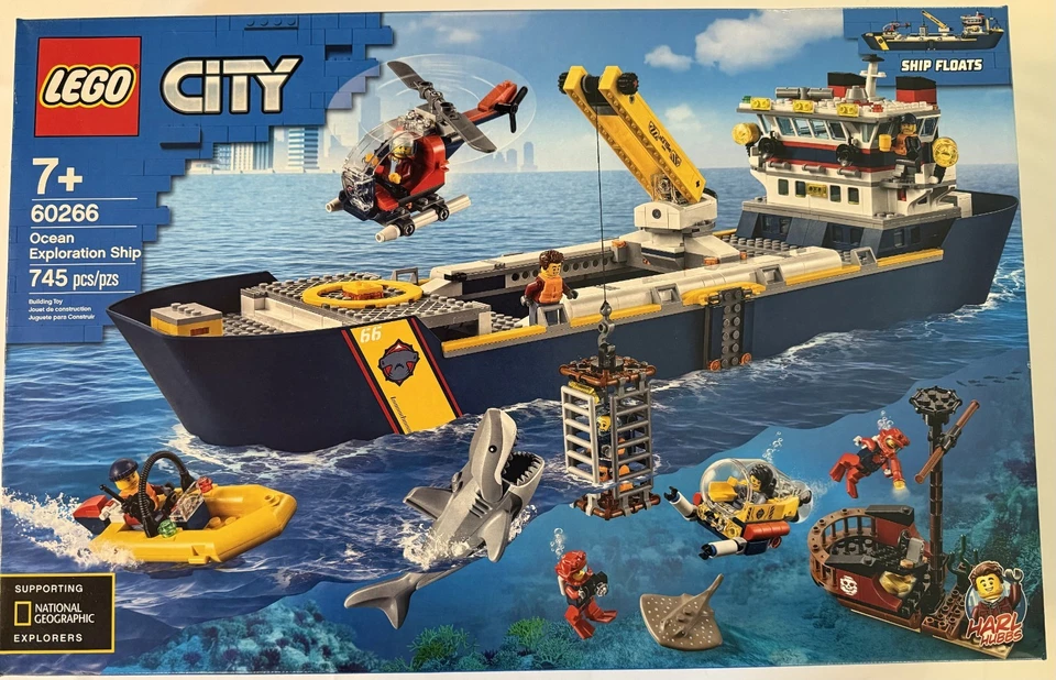 LEGO 60266 Ocean Exploration Ship City Set NUEVO Sellado Barco Flotante Retirado Foto 1 de 4