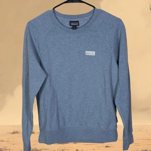 Patagonia Womans Small Organic Cotton Light Sweatshirt Blue Pullover Top - Picture 1 of 8