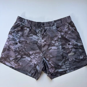 AFTCO 6" Camouflage ungefüttert Angelshorts Herren 40 grau schwarz Badehose Wasserhose - Bild 1 von 13