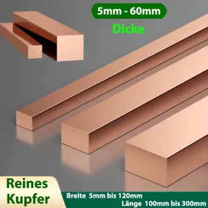 Reines Kupferstange Flachprofil Blech Flachstange Vollmaterial Band Platte - Bild 1 von 7