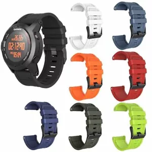 Correa de correa de reloj de repuesto para pulsera de silicona Garmin Fenix 2 26 mm - Imagen 1 de 20
