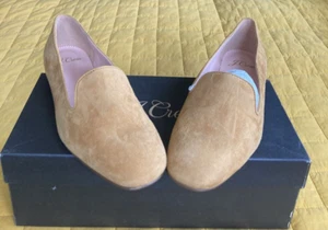 NWB J. CREW Smoking Slipper Roasted Cider/Gold Suede sz 6.5M Ballet Flats - Picture 1 of 9