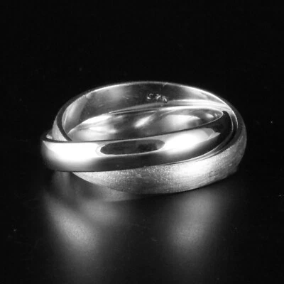 2er Ring Doppelring 925er Silber Designer Ring Top Handarbeit SR154 - Bild 1 von 2