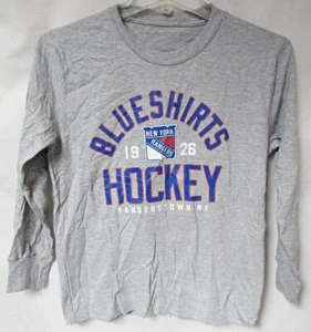 New York Rangers Youth M Long Sleeve Screened "RANGERSTOWN NY" T-shirt C1 2869 - Picture 1 of 4