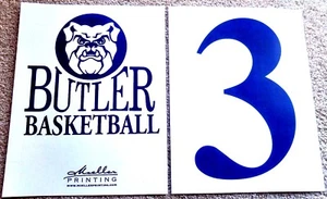 RARE BUTLER UNIVERSITY BULLDOGS BASKETBALL '3' 2-SIDED MINI-POSTER- MINT! - Picture 1 of 1