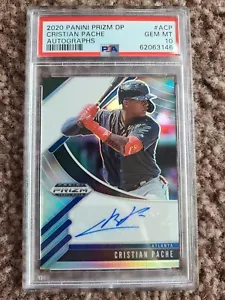 Christian Pache 2020 Panini Prizm Draft Picks Silver Auto PSA 10 GEM MINT #ACP - Picture 1 of 10