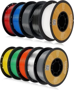 10KG 3D Drucker Filament PLA 1.75mm Zufälliges Farbbündel 1KG/Spule Mehrfarbig - Photo 1/8