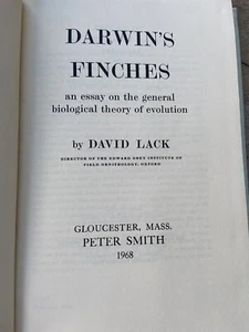 Darwin's Finches, HC 1968 by Lack, David - Picture 1 of 2