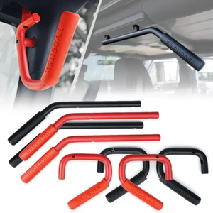 Full Front / Rear Grab Roll Bar Pull Handles For 2007-2018 Jeep Wrangler JK JKU - Picture 1 of 29