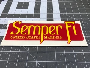 SEMPER FI Bumper Sticker Vinyl Decal United States Marines Corps - Picture 1 of 7