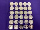 Lot: 30 Proof Silver Commemorative Dollars - 90% Silver - Mixed Date - Nice!