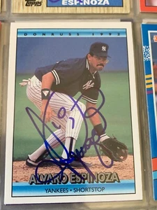 ALVARO ESPINOZA AUTOGRAPHED SIGNED 1992 DONRUSS CARD NEW YORK YANKEES COA - Picture 1 of 1