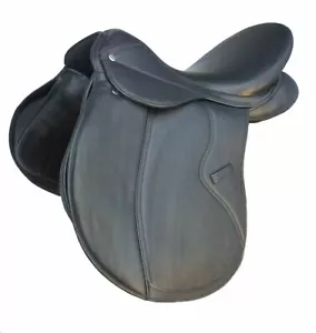 ENGLISH All Purpose HUNT/JUMP SADDLE BLACK'' 17" - Picture 1 of 3