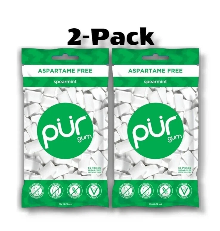 SPRY Xylitol Chewing Gum 8 Pack BUBBLEGUM Sugar Aspartame 27 Pcs Each