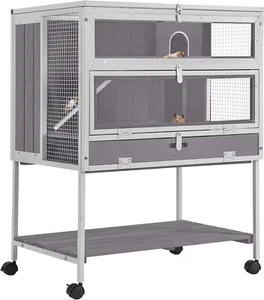 Hamster Cage Large Guinea Pig Cage Movable Rat Habitat with Metal Frame Edge - Picture 1 of 13