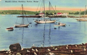 Marsh's Island, Boothbay Harbor, Maine Vintage PC - Picture 1 of 2