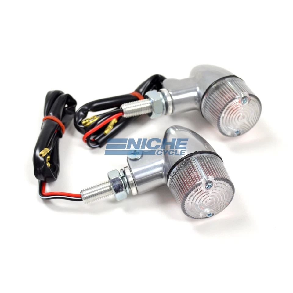 Aluminio Doble Filamento Ámbar Giro Señales Guiños Luces 12 Voltios Pulido Transparente Foto 1 de 2