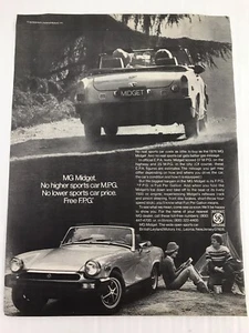 MG Midget Sports Car Vtg 1977 Print Ad - Picture 1 of 4