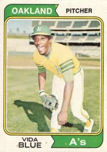 VIDA BLUE-P-OAKLAND A'S-194 TOPPS #290-BONITO-AUTOGRAFIADO EN REVERSO - Imagen 1 de 2