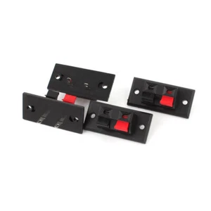 4pcs Boîtier plastique 2 voies type connecteur haut-parleur bornier rouge noir - Photo 1/1