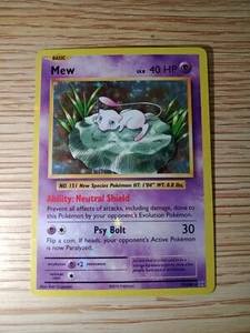 Rare HOLO BLEED Mew - 53/108 Evolutions Set - Holographic Pokemon Card - Picture 1 of 6