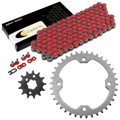 Red Drive Chain And Sprockets Kit for Yamaha Raptor 350 YFM350R 2004-2013 - Image 1 of 4