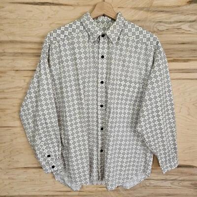 Esprit Sport De Colección Años 80 Mujer Talla S Crema Geométrico Calce Suelto Manga Larga Abotonada Foto 1 de 4