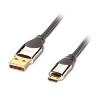 LINDY CROMO Pro USB 2.0 Type A to Micro-B Cable 0.5m,1,2,3,5m