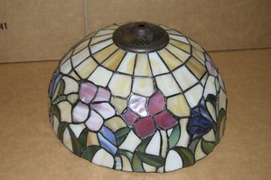 12" Tiffany Style Stained Glass Hanging Pendant Or Desk Table Lamp Shade - Picture 1 of 8