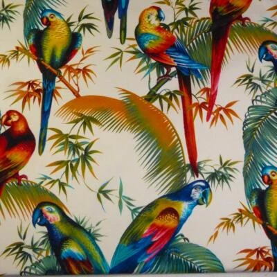Tropical, Alexander Henry, Vibrant Parrots, 2002, 100% Cotton, BTY or BTHY - Image 1 of 4