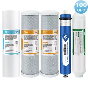 100 GPD RO Water Filter Replacement for APEC 5/6/7 Stage Reverse Osmosis System - Picture 1 of 12