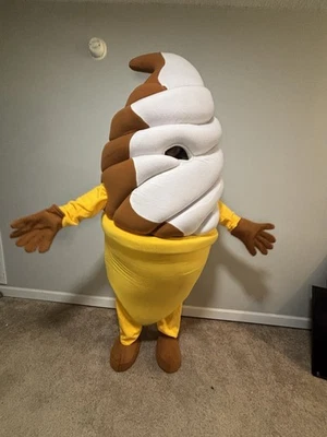 Publicidad Heladería Cono Mascota Disfraz Trajes Fiesta Restaurante Venta Adulto Foto 1 de 3