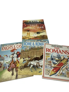 Lot of Usborne Books: The First World War, Time Travelers, The Romans - Imagen 1 de 5