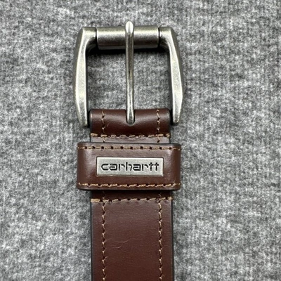 Carhartt Leather Belt  Brown w/Silver Buckle Size 40 WB5561-M Workwear - Image 1 of 4