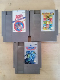 Lot Of Nintendo Nes Video Games Top Gun 2 Track And Field 2  Bases Loaded 2