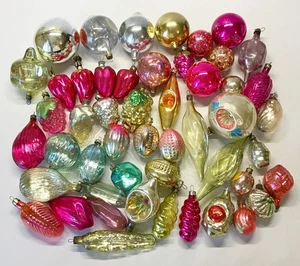 Vintage Glass Ornaments Set of 50 pcs for Christmas tree soviet USSR №1005 - Picture 1 of 12
