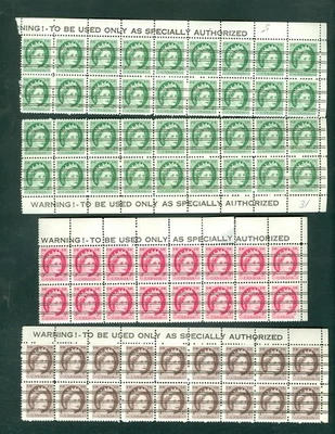 CANADA SEL OF 4 WILDING PRECANCEL MARGIN STRIPS MNH - Image 1 of 2