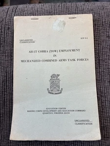 U. S. Marine USMC AH-IT COBRA Training Book 1979 Mechanized Combined Arms Task - Picture 1 of 5