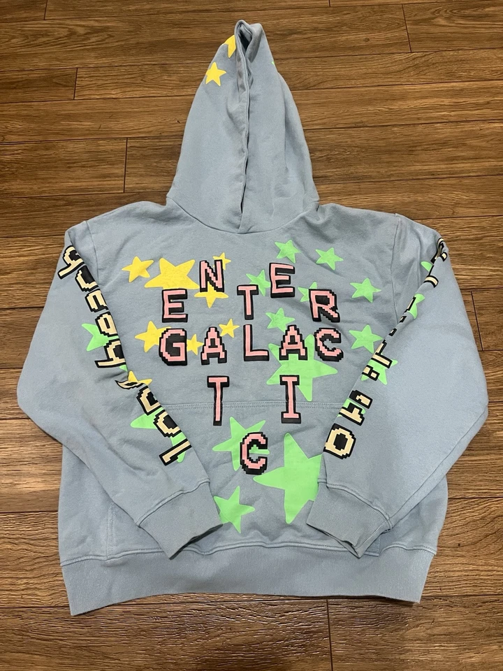 Moletom com capuz Kid Cudi masculino pequeno mercado de pulgas de planta de cacto entergalactic brilho no escuro - Imagem 1 de 4