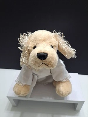 WEBKINZ GANZ Golden Retriever Plush Stuffed Animal Toy With Angel Wings Shirt - Image 1 of 4