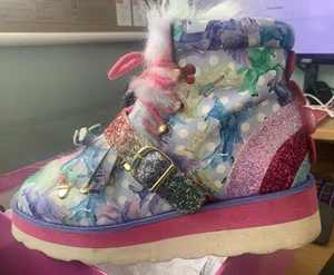 Irregular Choice Damas Zapatillas Brillo Reino Talla UK 7.5 EU 40 - Imagen 1 de 8