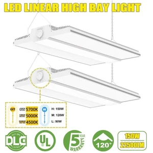 2Pack 150W 4500K/5000K/5700K LED Linear High Bay Light Warehouse Workshop Lights - Picture 1 of 15