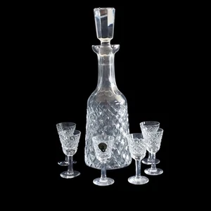 Set 6 bicchieri da tiro vintage Waterford Crystal ALANA decanter e piedi liquore 3,5" - Foto 1 di 21