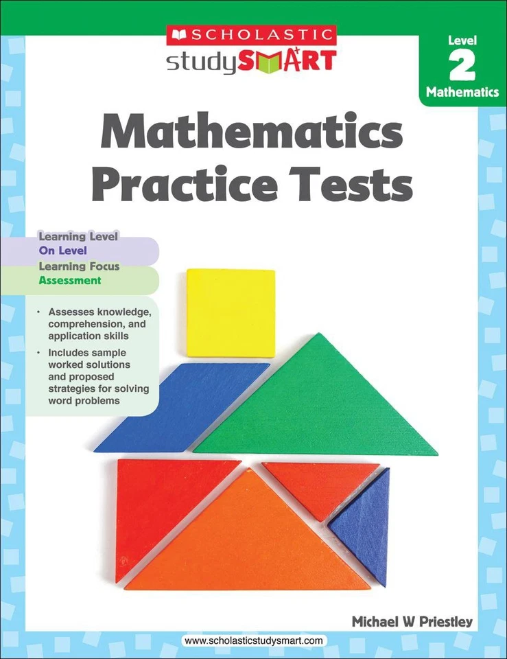 Mathematics Practice Tests, Level 2 (Scholastic Study Smart)-Pri - Image 1 of 1