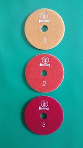 3-Step Diamond Polishing Pads for Quartz Engineered Stone Wet Polishing - Picture 1 of 9