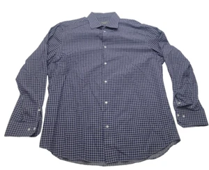 Indochino Button Up Shirt Dress Shirt Mens 18 Blue White Long Sleeve - Picture 1 of 18
