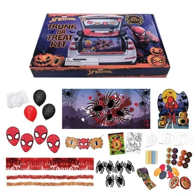 Halloween Marvel Spiderman Trunk or Treat 200 Piece Decorating and Prizes Kit - Image 1 of 4
